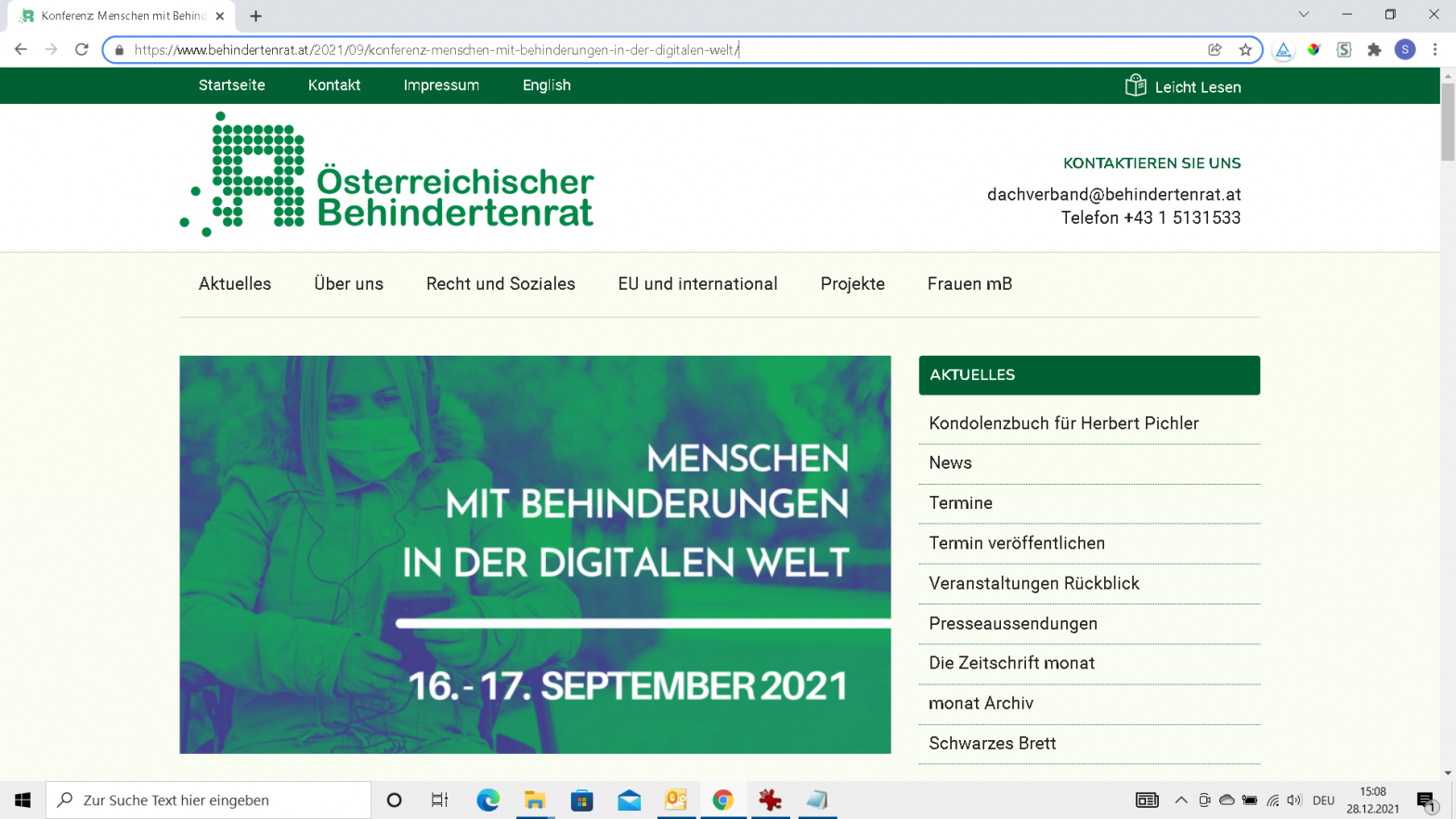 Screenshot ÖBR Konferenz